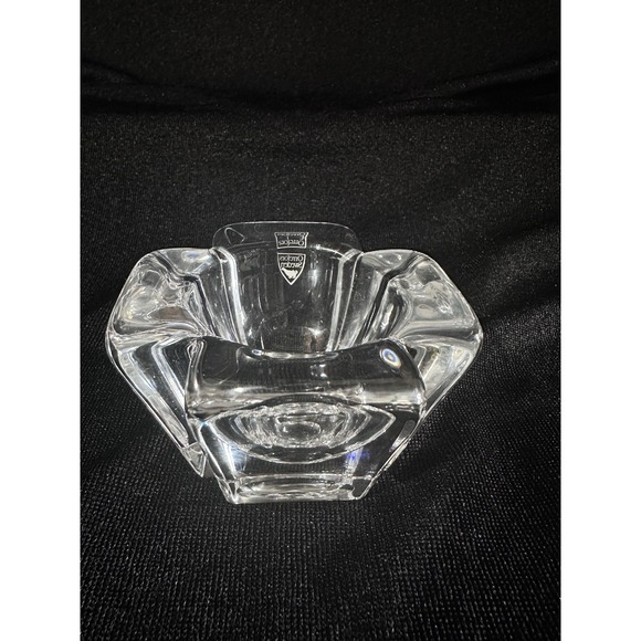 Other - Art Deco Orrefors Crystal Tea Light Votive Candle Holder Sweden Signed & Sticker